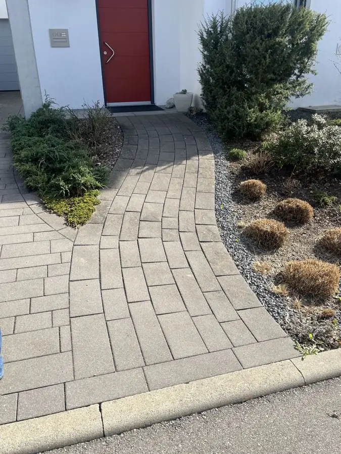 Hauseingang in Bad Saulgau vor der Reinigung